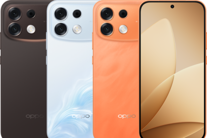 Oppo F35 Pro 5G smartphone with Sunset Orange design